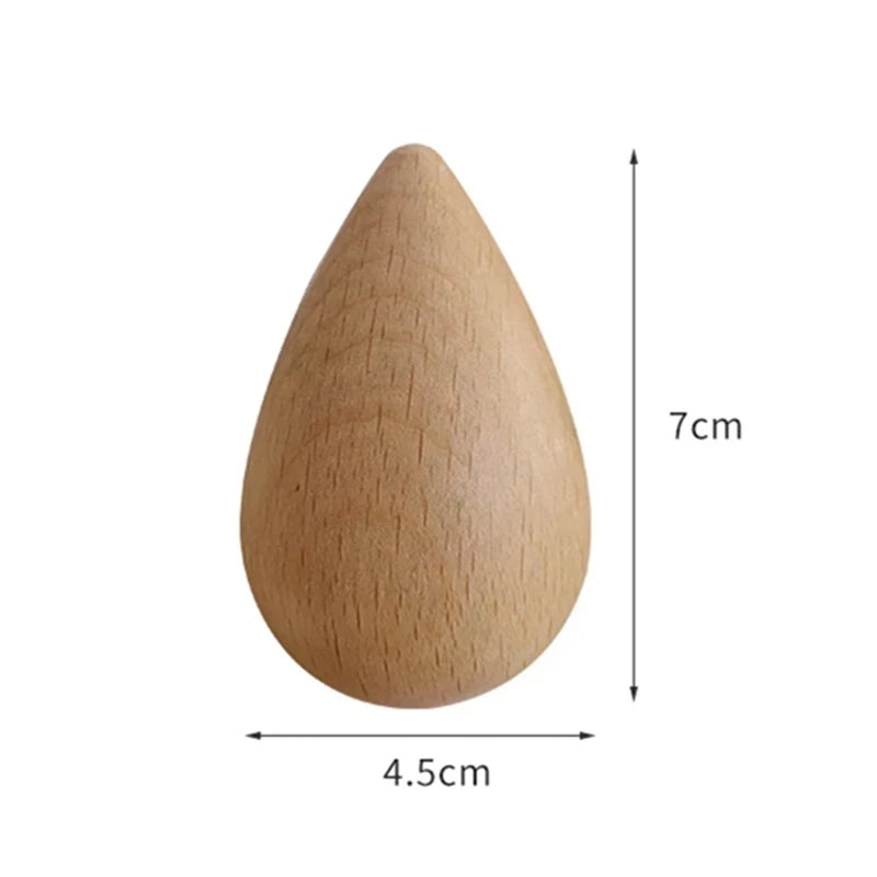 Beech Wood Water Drop Wall Coat Holder - alternate angle