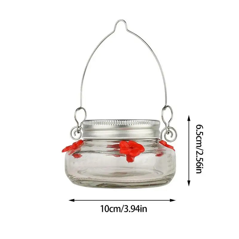 Clear Flower Port Hummingbird Feeder - detail