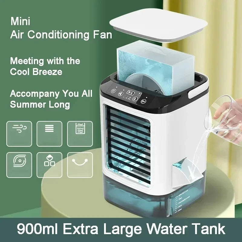 3-Speed Portable Mini Air Conditioner with Ultrasonic Cooling - alternate angle