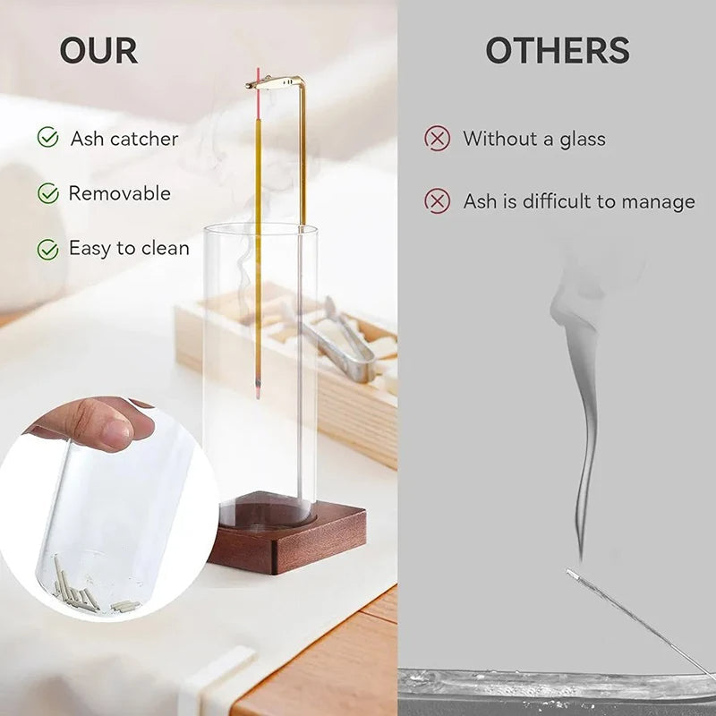 Mess-Free Glass Incense Holder