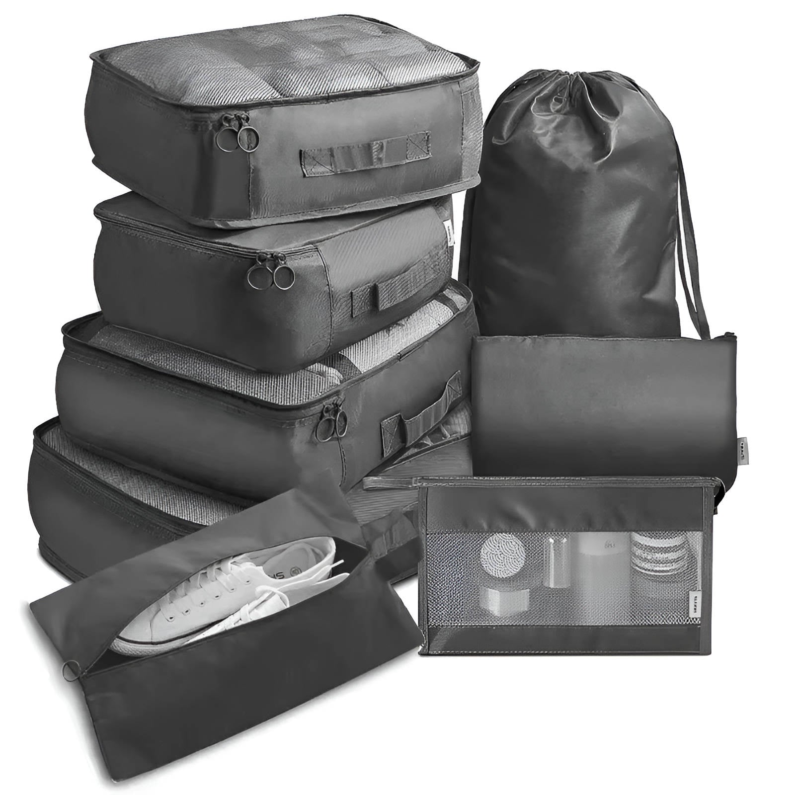 7-Piece Cotton Packing Cube Set for Travel
