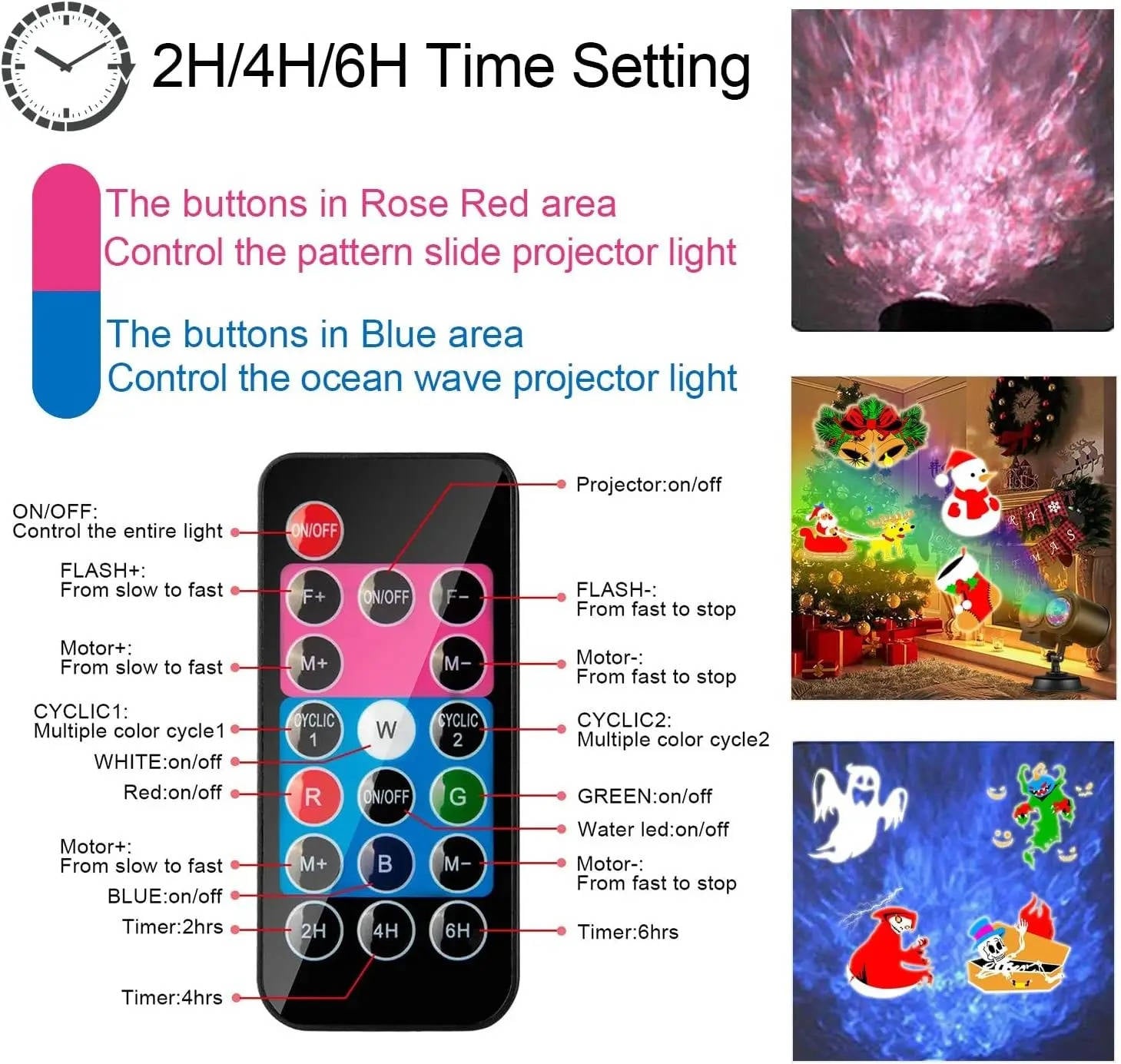 Christmas Projector Lights Outdoor Decoration - alternate angle