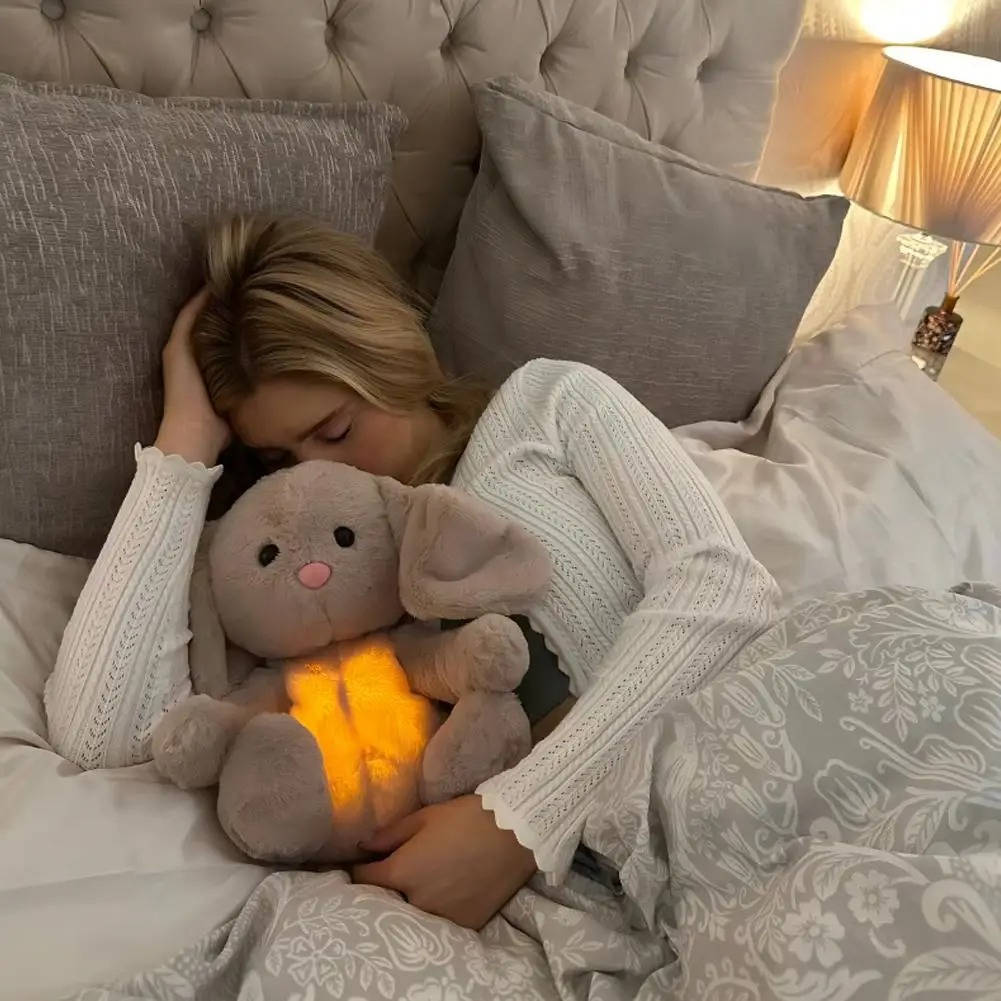 Breathing Stuffed Animal Bunny - in use