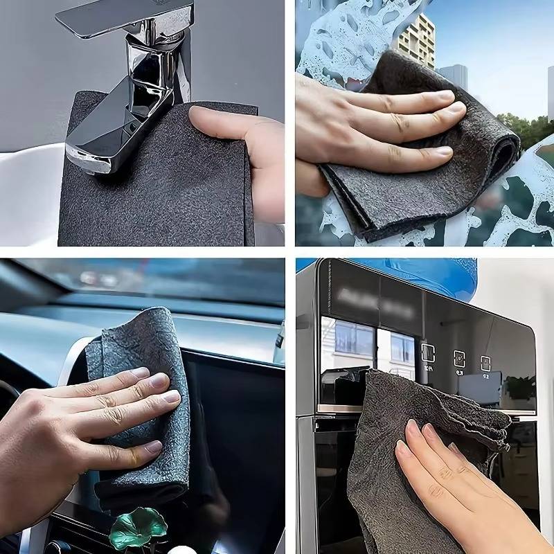 for 10pcs Versatile Microfiber Cloths for Windows Car Kitchen - alternate angle
