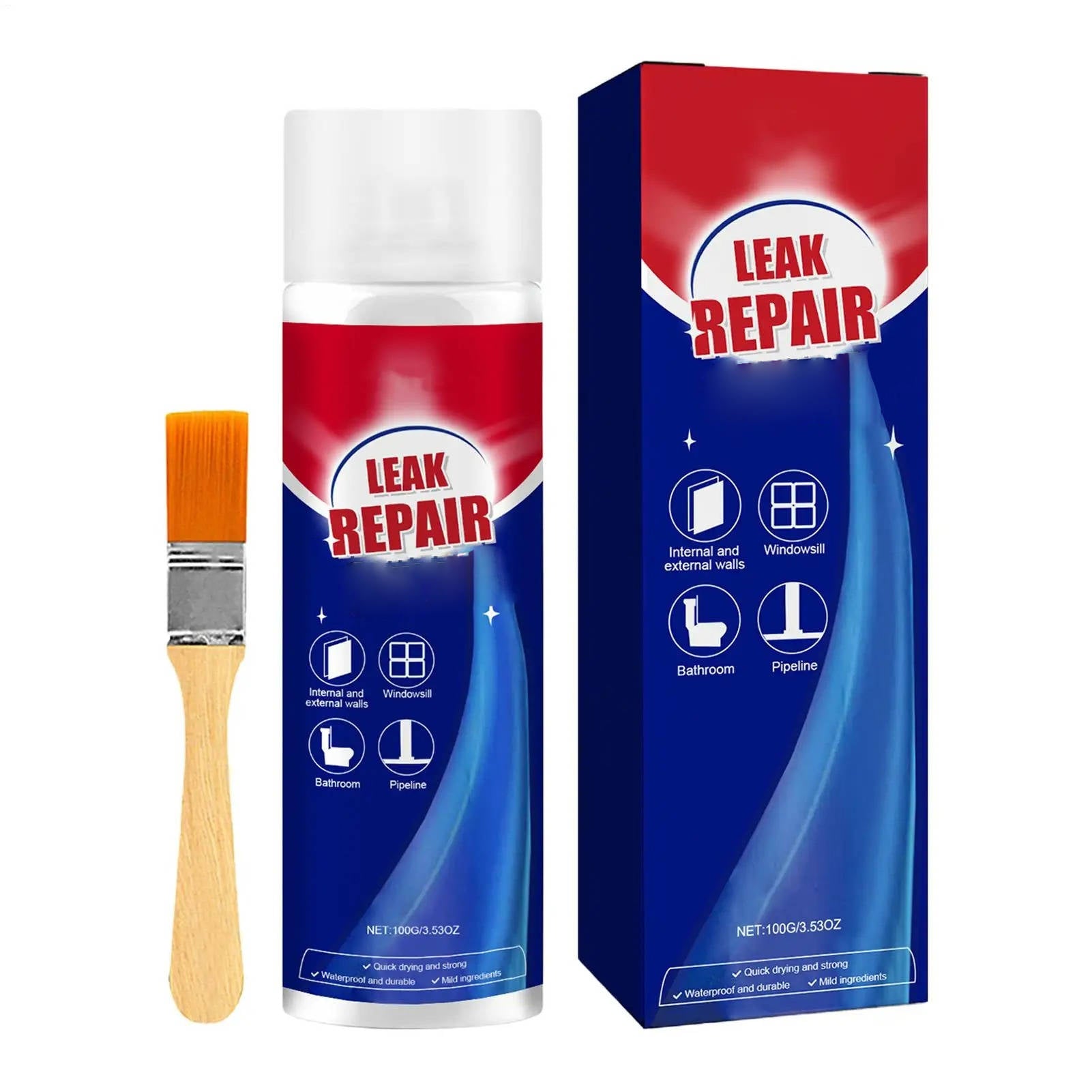 2-Pack All-Purpose Waterproof Sealant Spray with Brushes