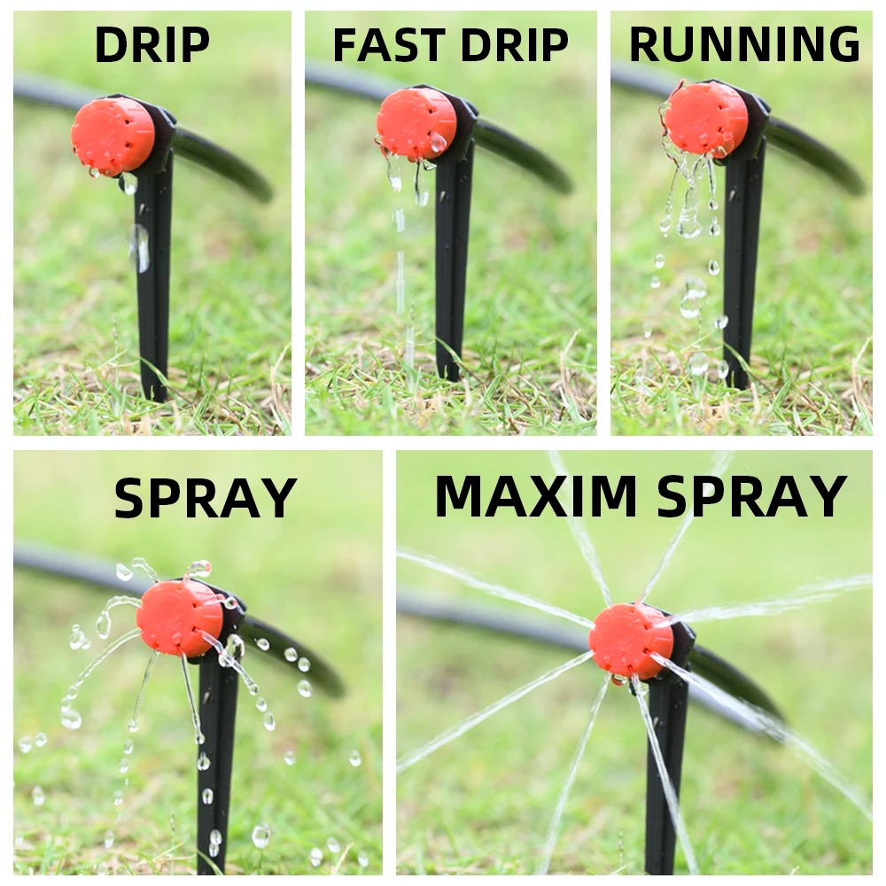 Drip Irrigation System With Automatic Timer - in use