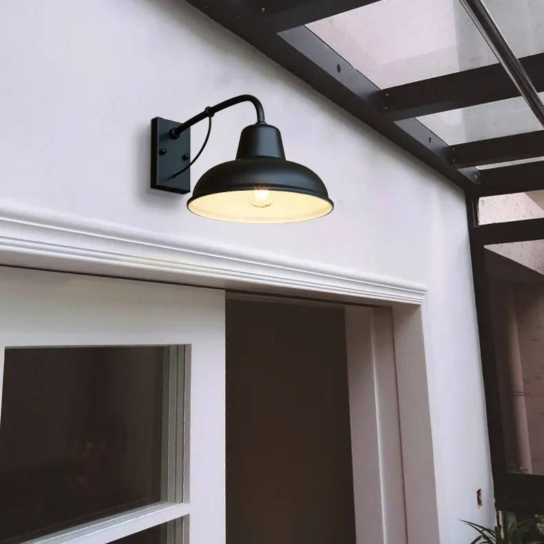 Antique Vintage Barn Light - alternate angle