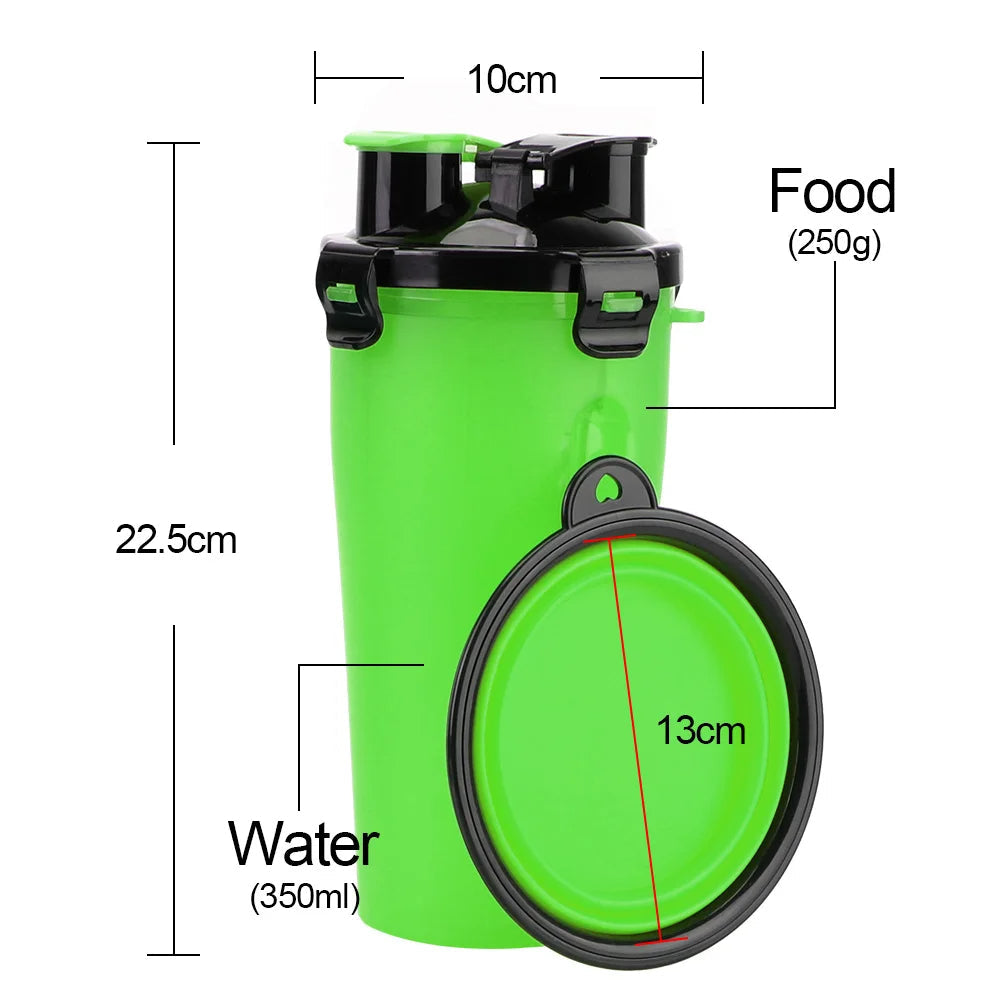 2in1 Collapsible Pet Water Bottle and Feeder - detail