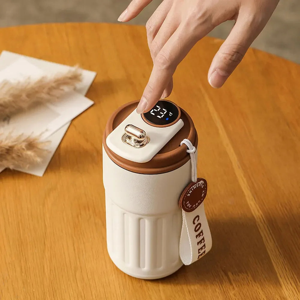 450ml Smart Travel Mug with LED Display - alternate angle