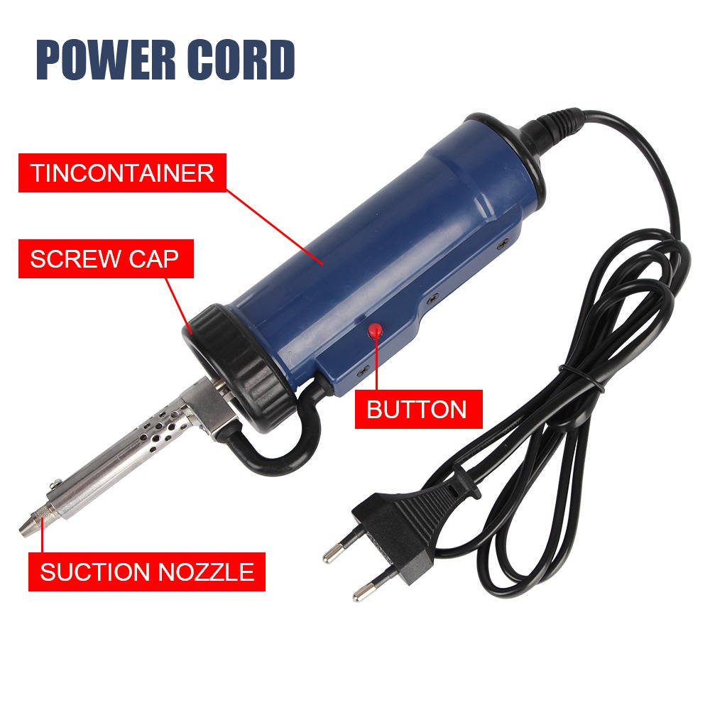 Desoldering Machine Tin Sucker Automatic Electric Solder With 3 Suction Nozzle - in use