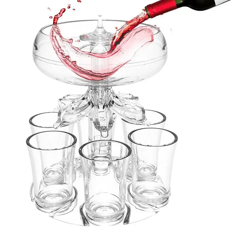 6-Shot Acrylic Drink Dispenser with Magnetic Gyro - detail