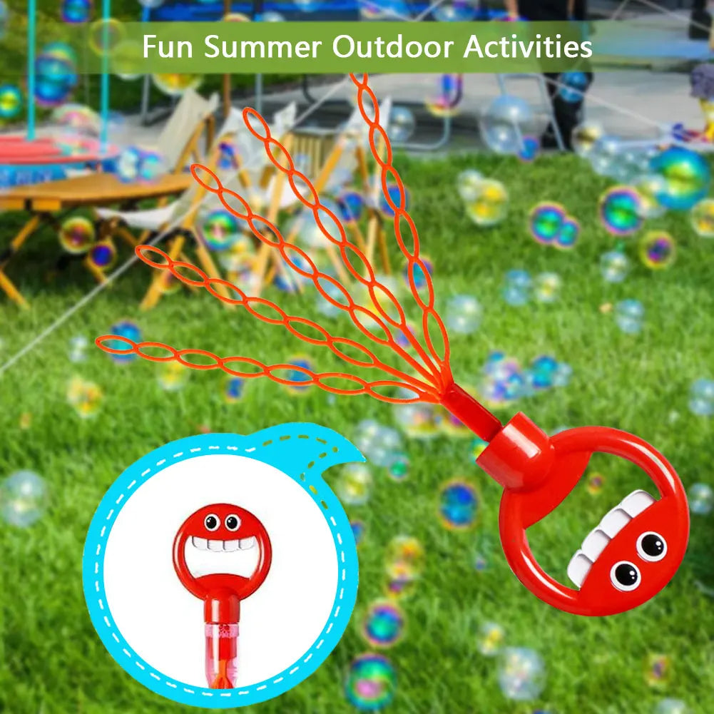 32-Hole Smiling Face Bubble Wand - Oversized Party Bubbles (Random Color) - alternate angle