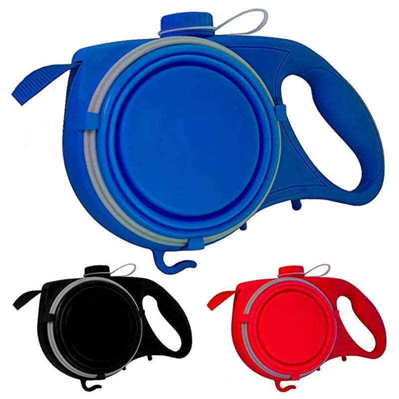 4-in-1 Multifunctional Dog Leash with Water Bottle & Bowl - detail