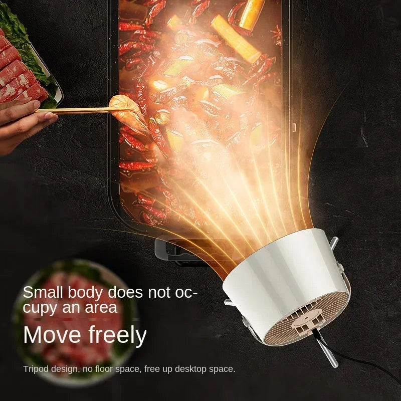 Desktop Range Hood - Portable Exhaust Fan - alternate angle
