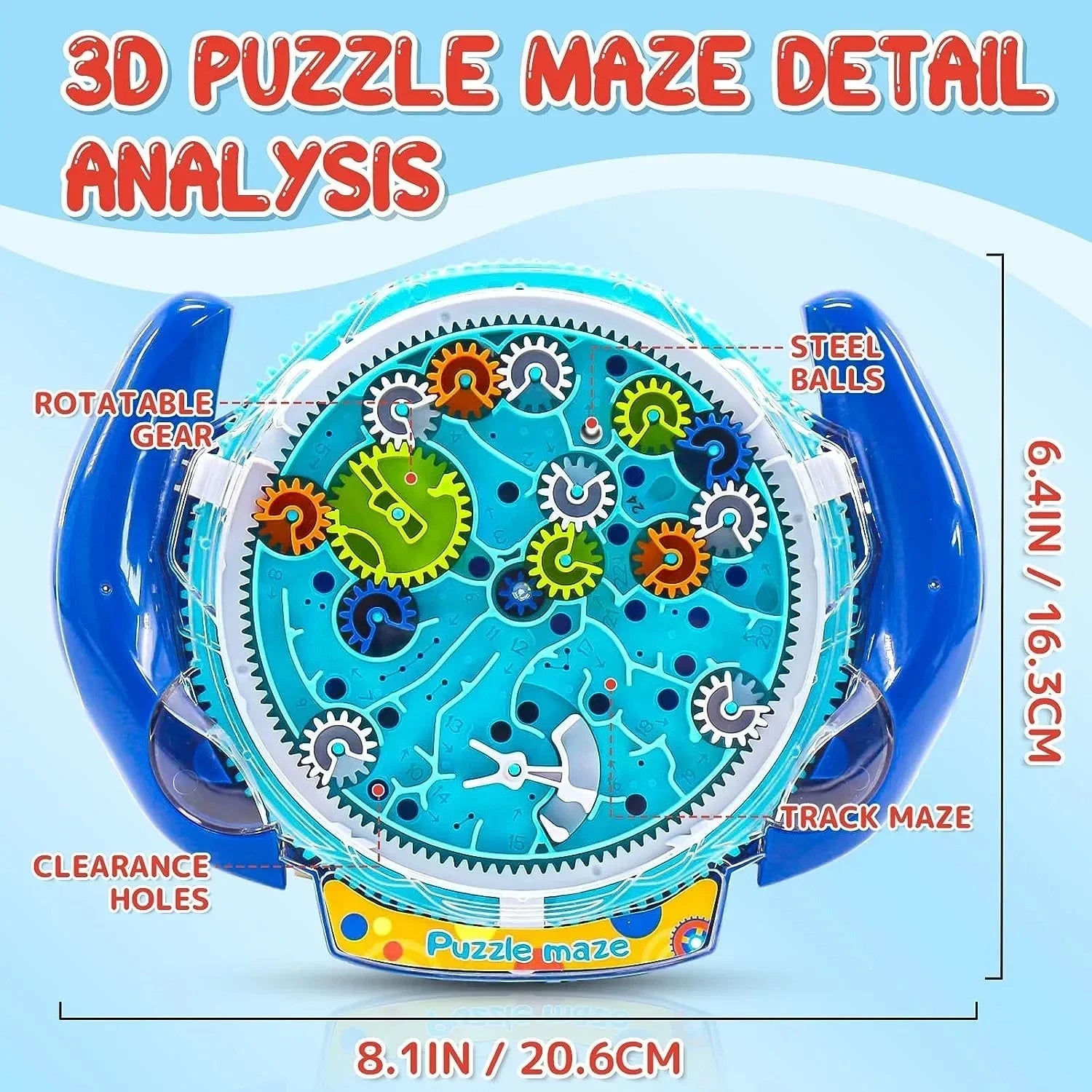 Creative 3D Puzzle Maze - Educational Toy for Kids - detail