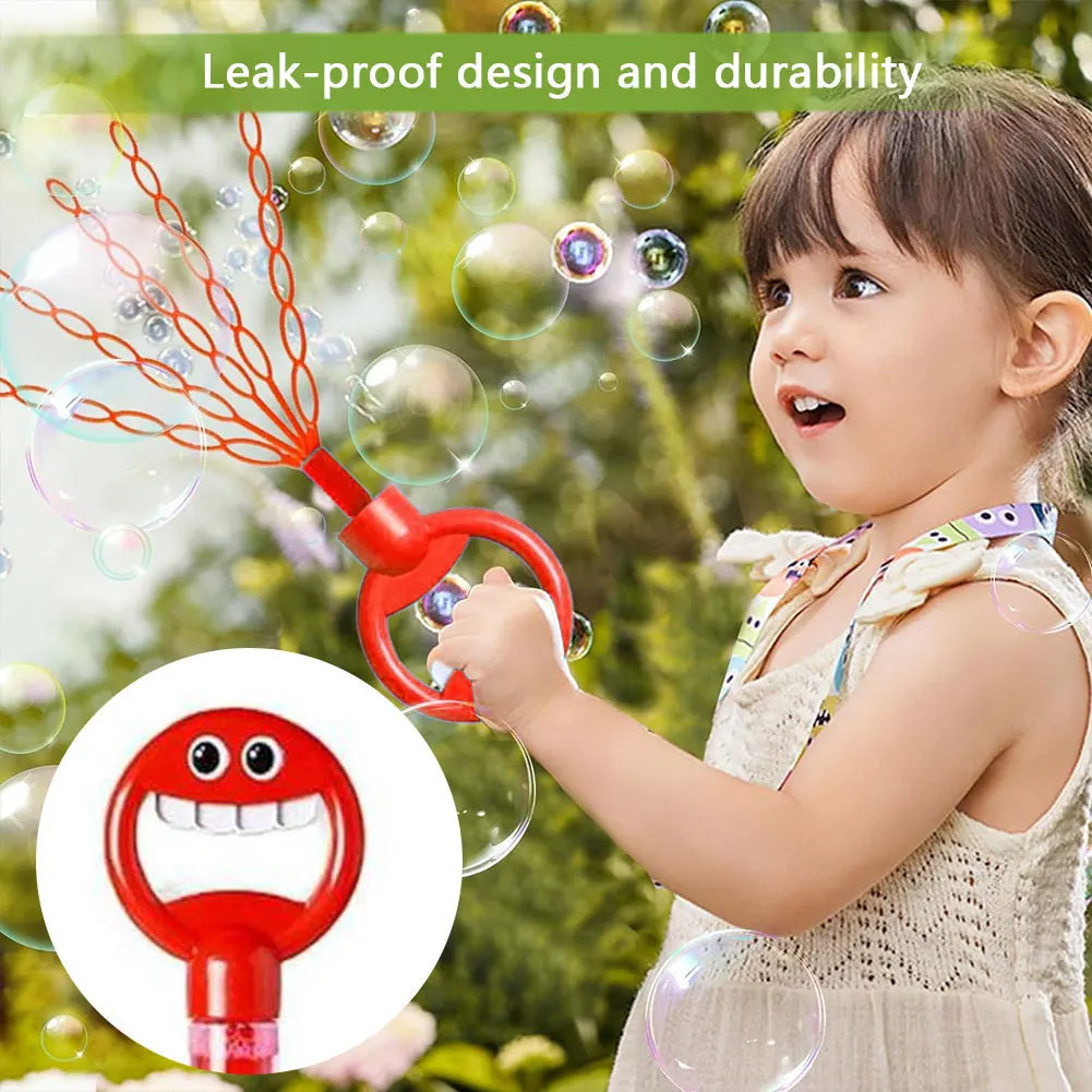 32-Hole Smiling Face Bubble Wand - Oversized Party Bubbles (Random Color) - detail