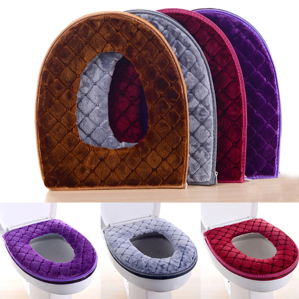 Bathroom Toilet Seat Cover (37x44cm) - in use