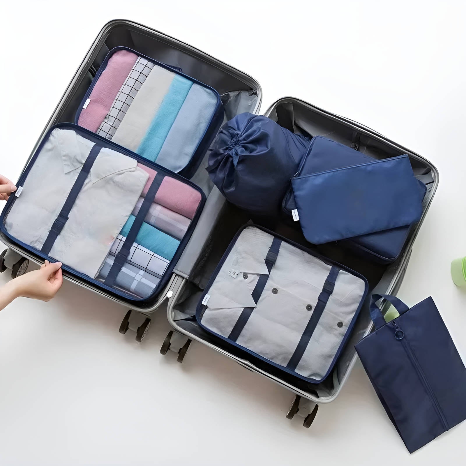 7-Piece Cotton Packing Cube Set for Travel - detail