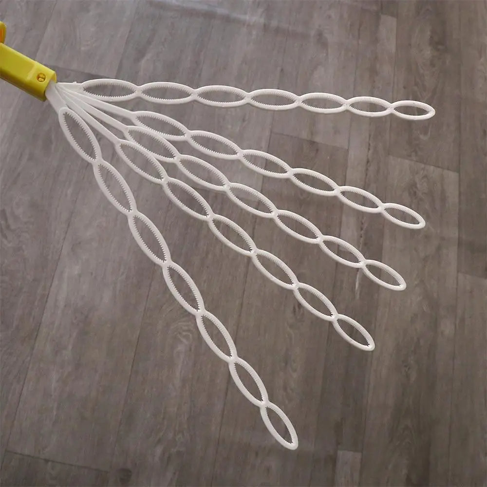 32-Hole Smiling Face Bubble Wand - Oversized Party Bubbles (Random Color) - in use
