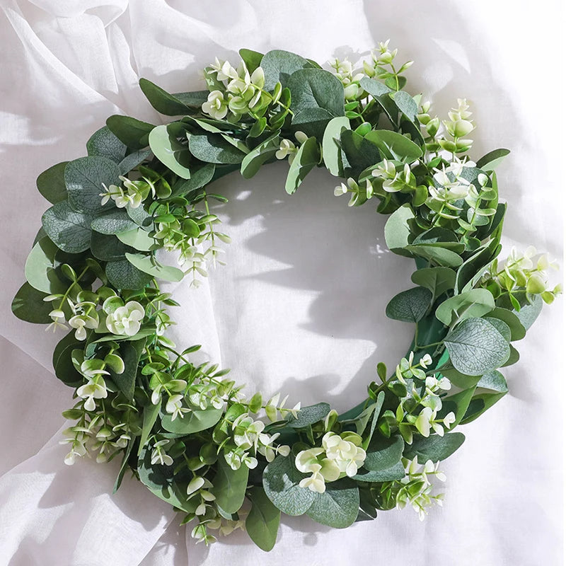 Elegant Eucalyptus Wreath - alternate angle