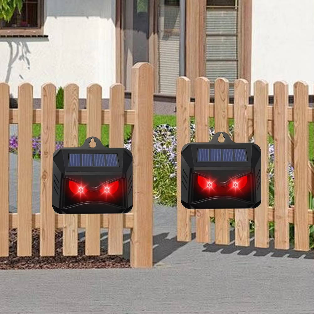 2pcs Solar Powered Ultrasonic Animal Repellent - alternate angle
