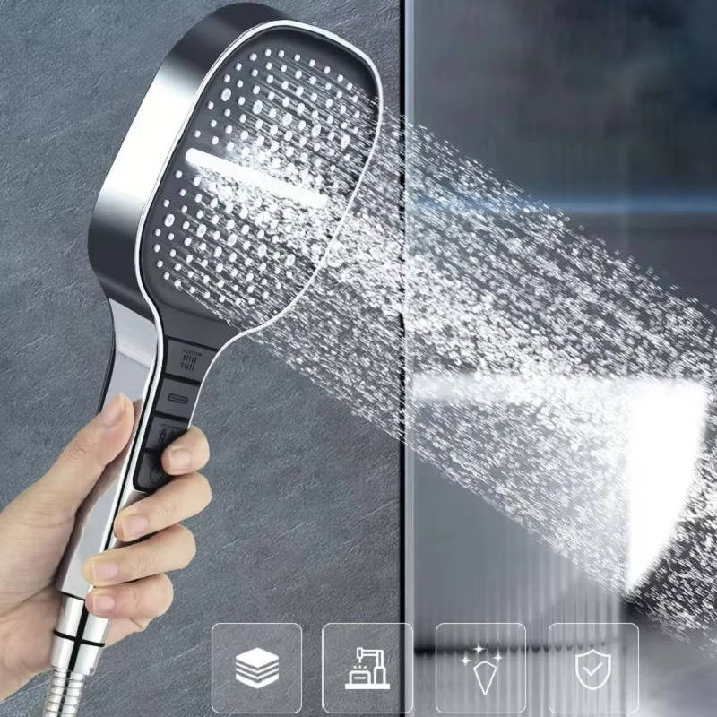High Pressure Shower Head - in use