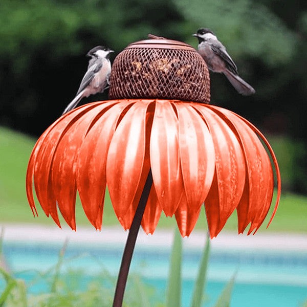 Coneflower Bird Feeder - detail