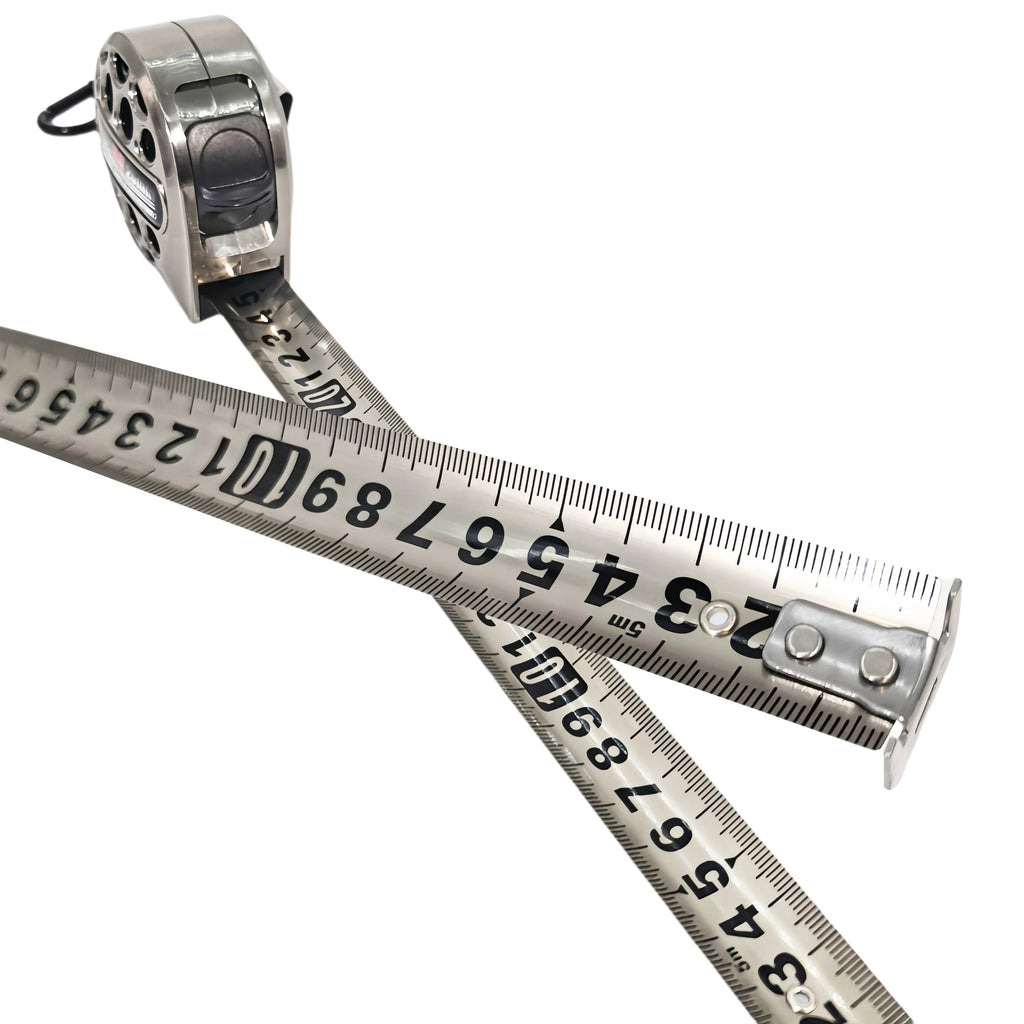 Carved Stainless Steel Measuring Tape - alternate angle