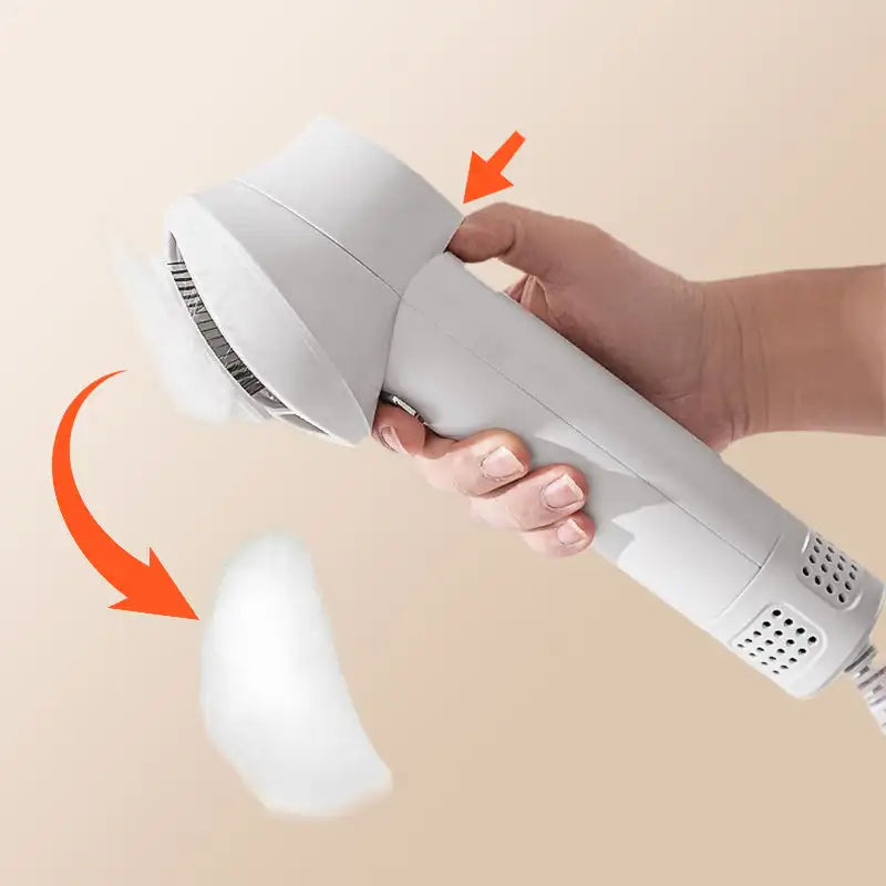 2-in-1 Pet Hair Dryer and Grooming Slicker Brush - in use