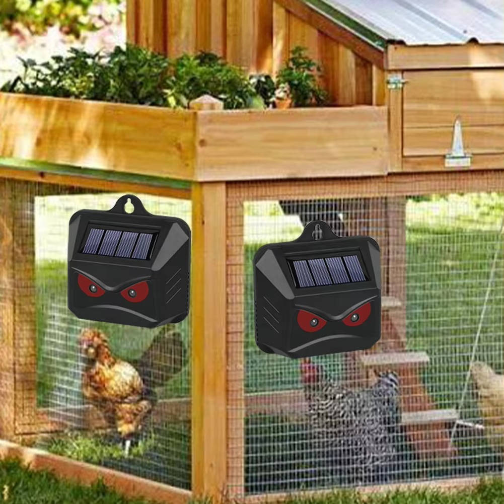 2pcs Solar Powered Ultrasonic Animal Repellent - detail
