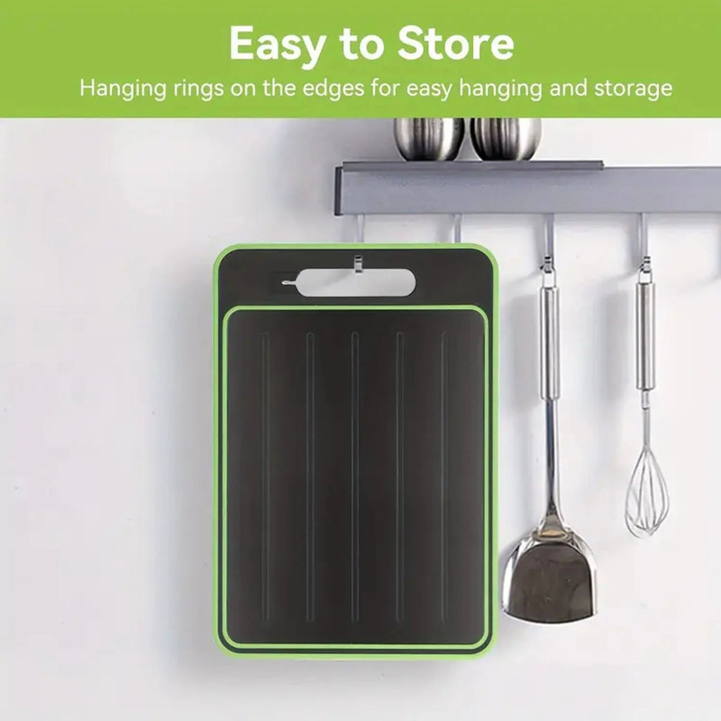 4-in-1 Cutting Board & Thaw Defrosting Tray - in use