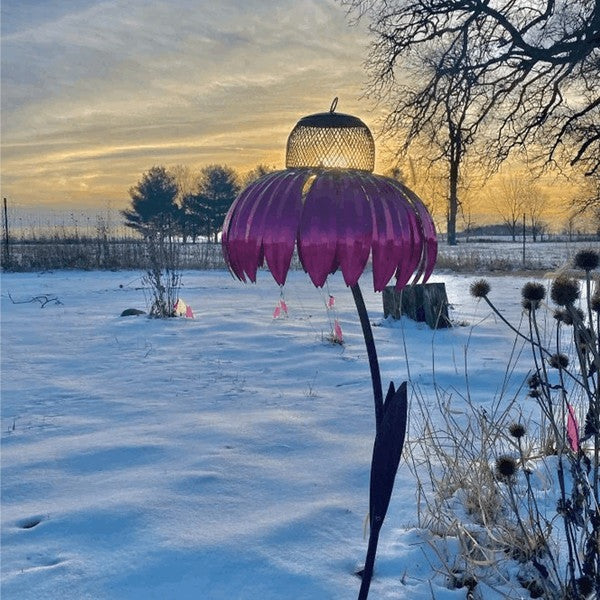 Coneflower Bird Feeder - detail