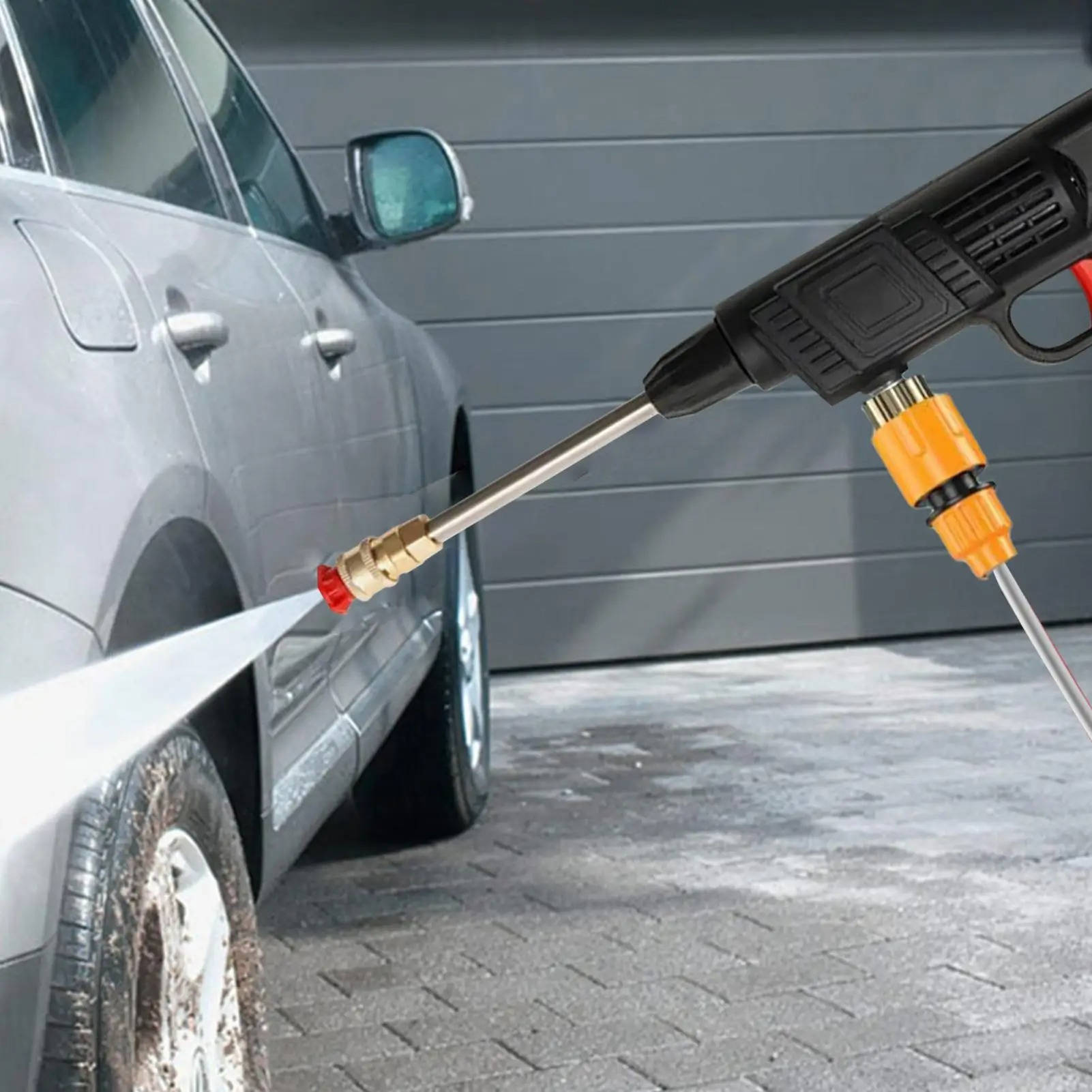 Cordless Portable High Pressure Spray Water Gun Set | Ideal for - in use