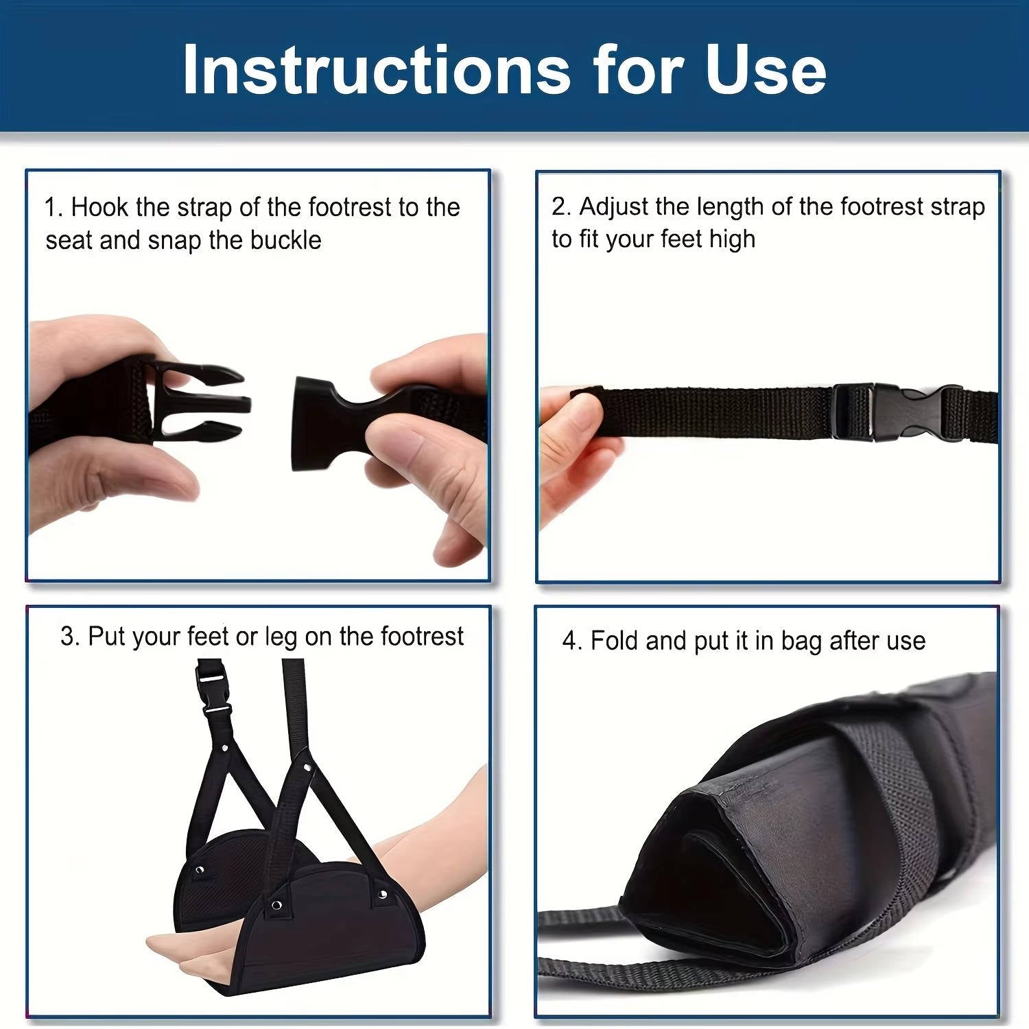 2-Pack Portable Travel Foot Hammocks - detail