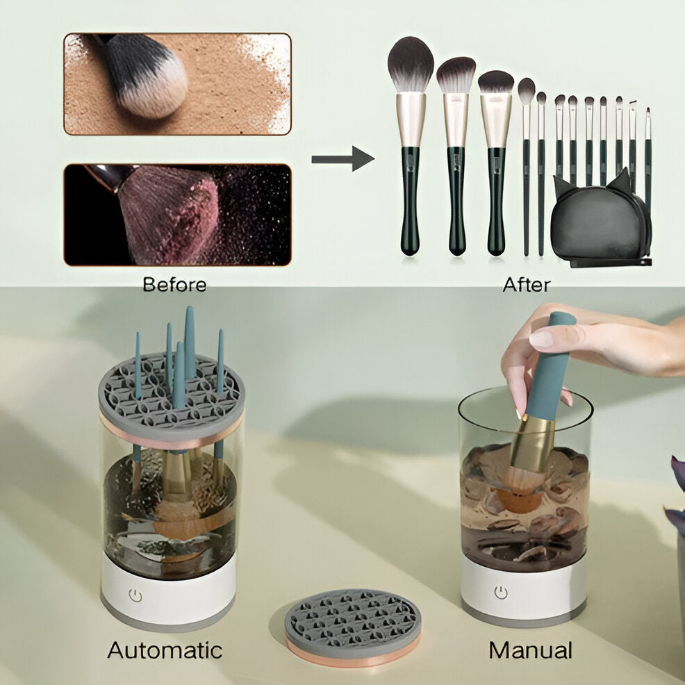 3-in-1 Electric Makeup Brush Cleaner Machine - alternate angle