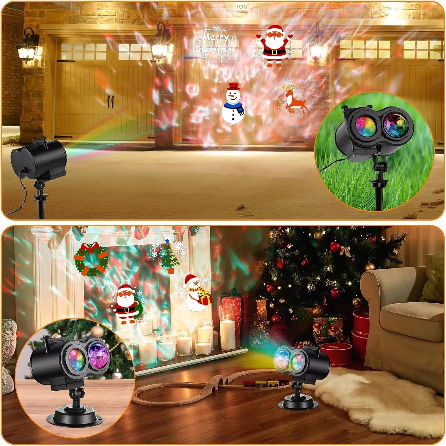 Christmas Projector Lights Outdoor Decoration - alternate angle