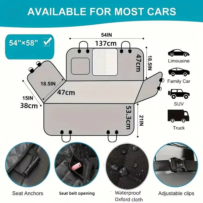Dog Car Seat Protector Waterproof Scratch Resistant - alternate angle