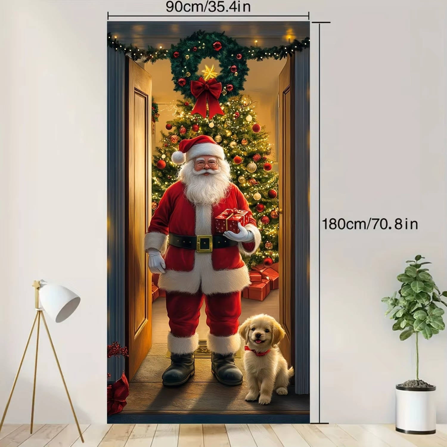 Christmas Front Door Decoration - detail