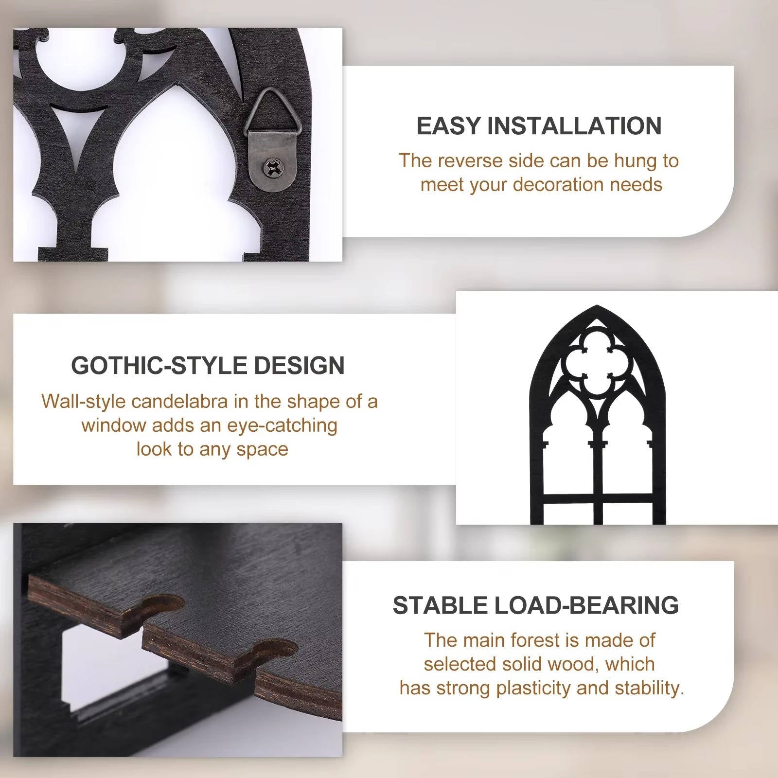 Gothic Wall Decor 3 Set - in use