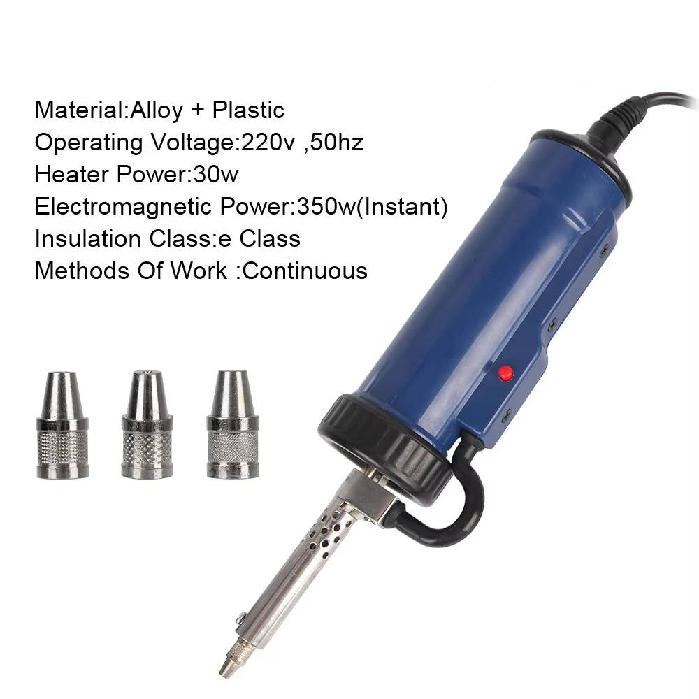 Desoldering Machine Tin Sucker Automatic Electric Solder With 3 Suction Nozzle - detail