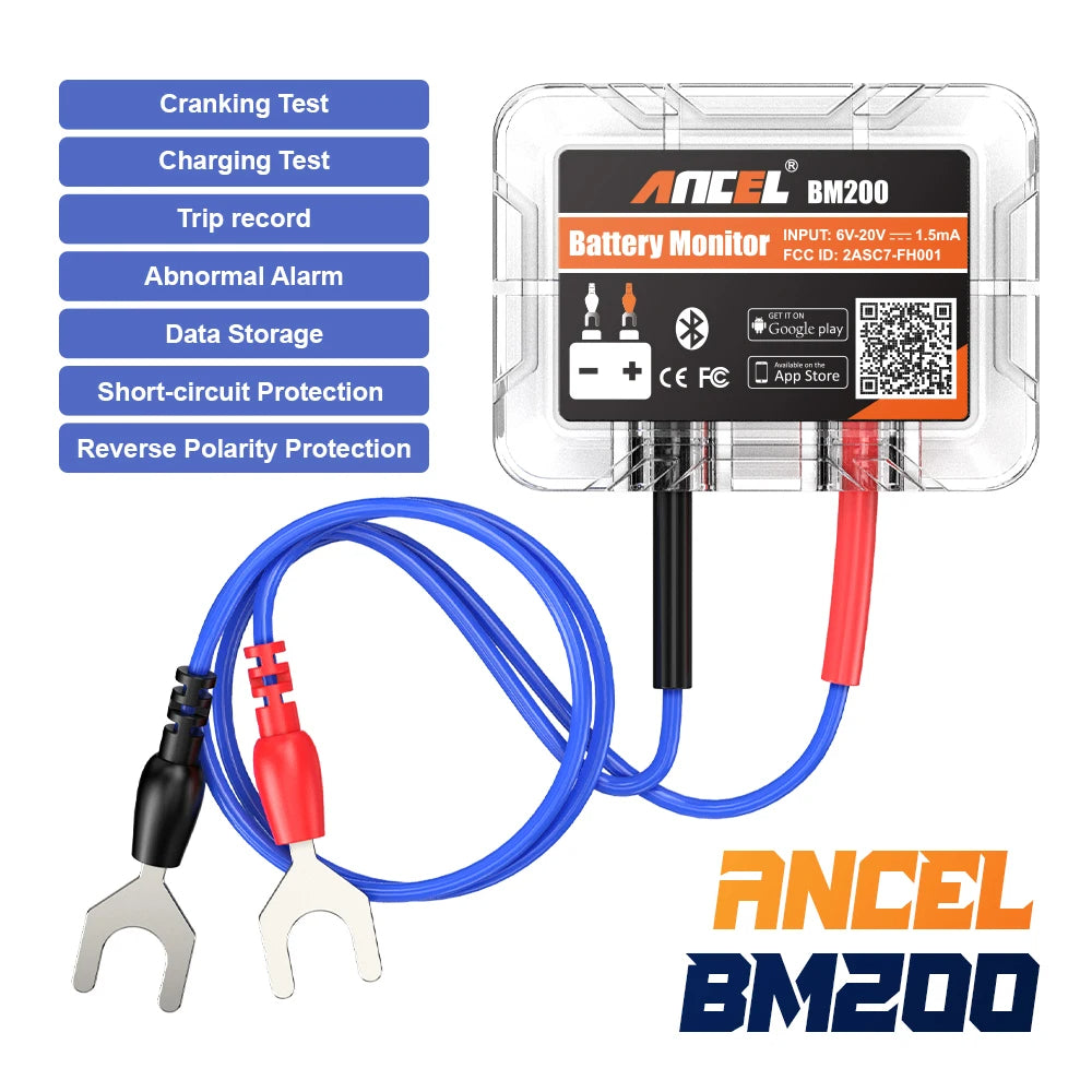 Car Battery Tester with Bluetooth Monitoring - alternate angle