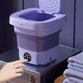 Foldable Portable Washing Machine with Spin Dryer | Mini Clothes Washer - alternate angle