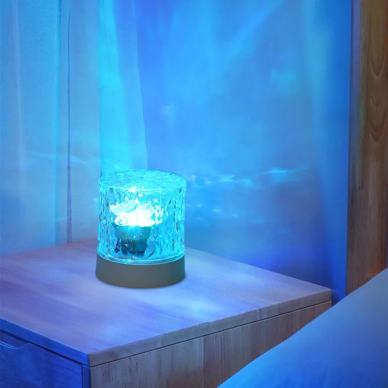 Crystal Ripple Projector Night Light - detail