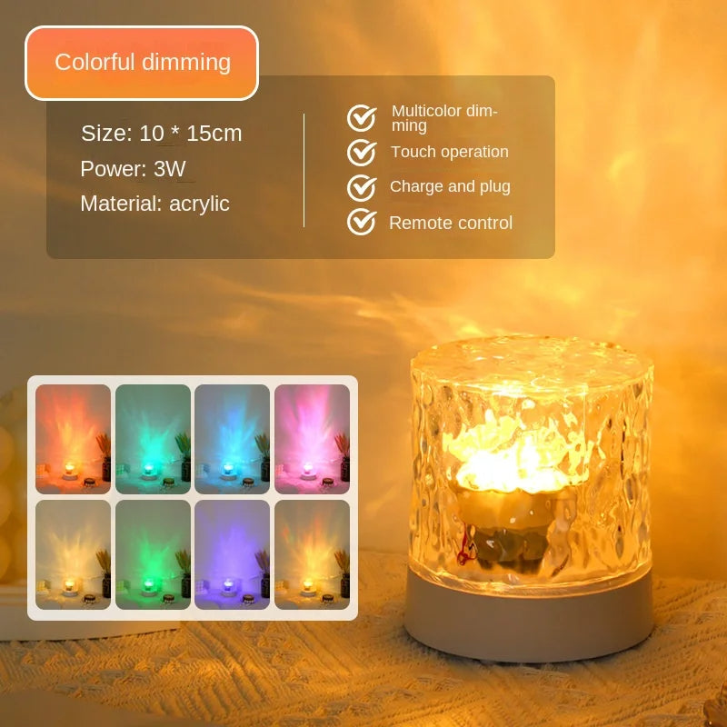 Crystal Ripple Projector Night Light - alternate angle