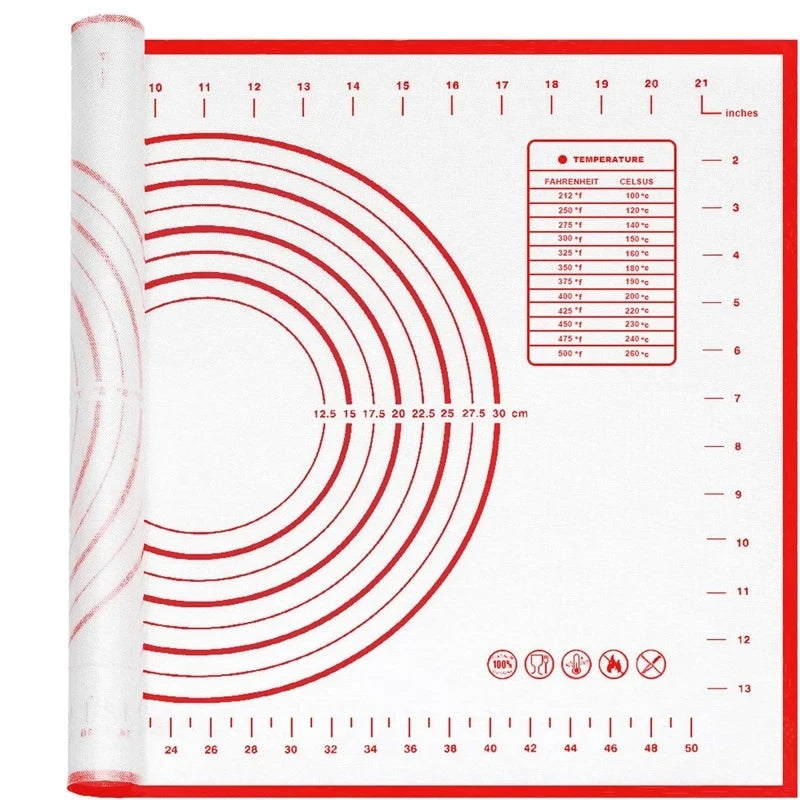 80x60cm Non-Stick Silicone Baking Mat | Food-Grade, - in use