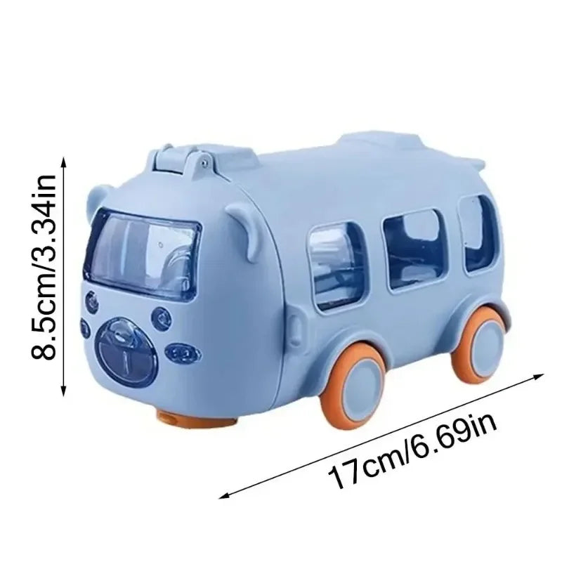 Cartoon Toy Bus Water Bottle with Straw - detail