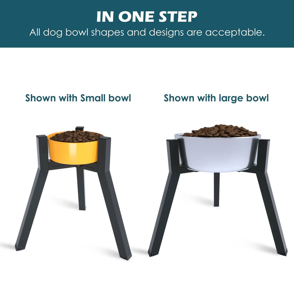 Elevated Dog Bowl Stand - in use