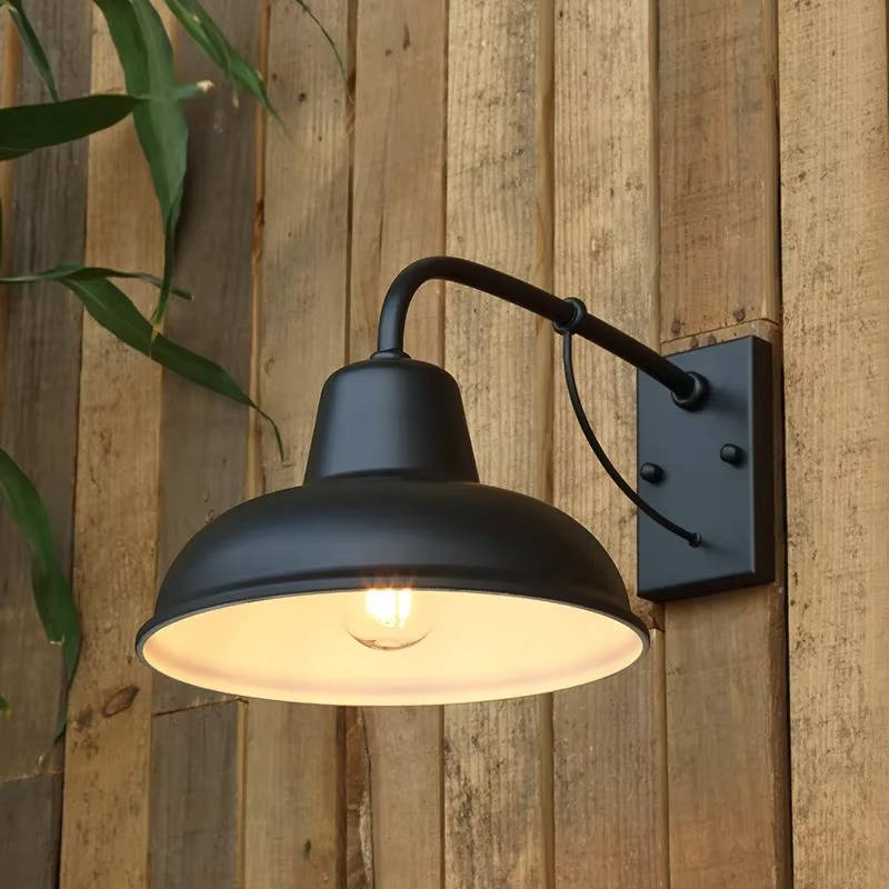 Antique Vintage Barn Light - alternate angle