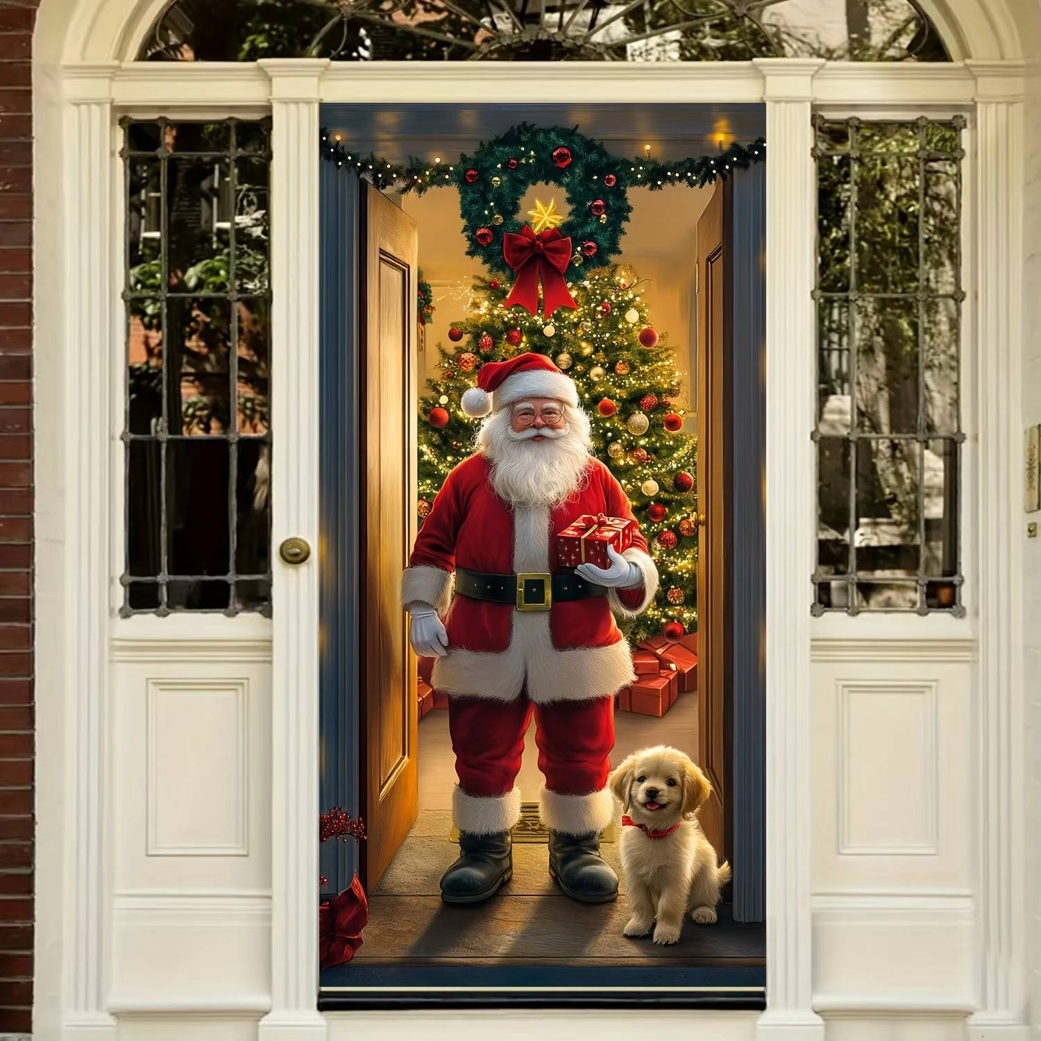 Christmas Front Door Decoration - alternate angle