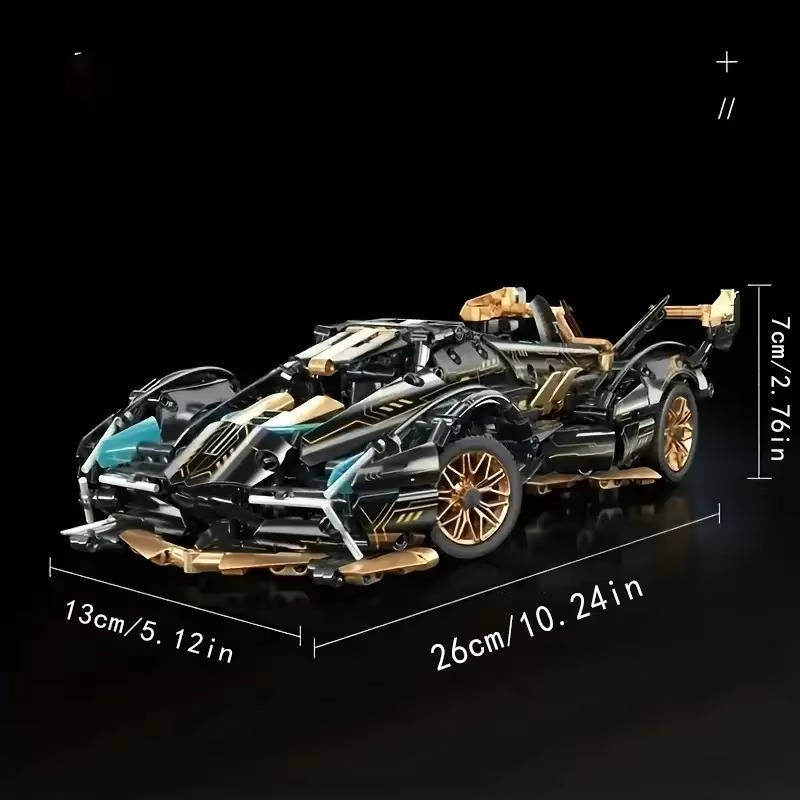 Puchica V12 Supercar Building Block Set (1,690 Pieces) - detail
